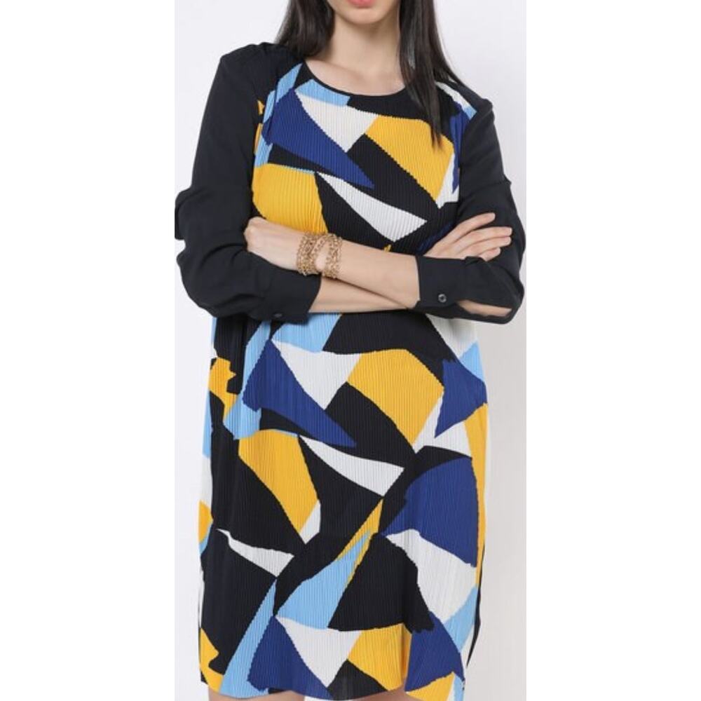 Tommy Hilfiger Multi-Color Color Block Crepe Shif… - image 2